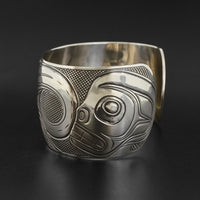 Butterfly and Skull - Silver Bracelet