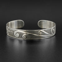 Salmonberry Blossom - Silver Bracelet