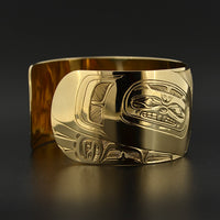 Eagle with Beaver - 14k Gold Bracelet
