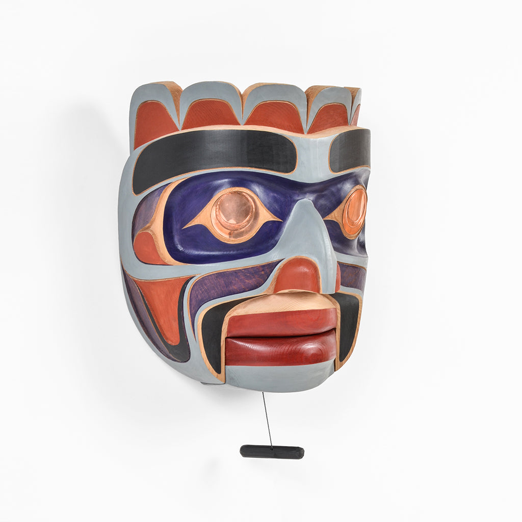 Kumugwe - Red Cedar Mask with Copper