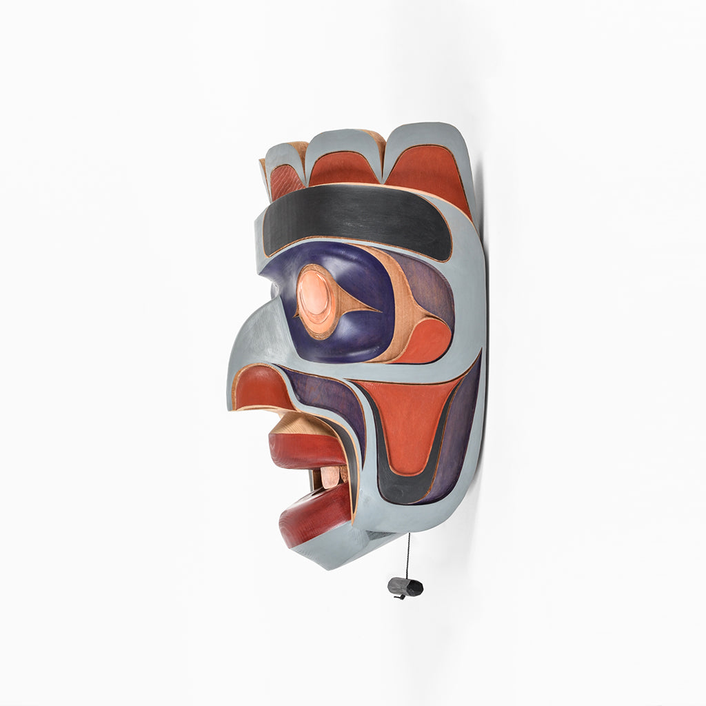 Kumugwe - Red Cedar Mask with Copper