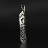 Raven Totem - Silver Pendant