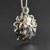 Dzunukwa Fighting Octopus - Silver Pendant