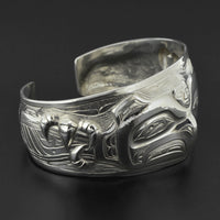 The Cycle of Life - Repoussé Silver Bracelet