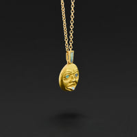 Female Moon - 22k Pendant with Abalone
