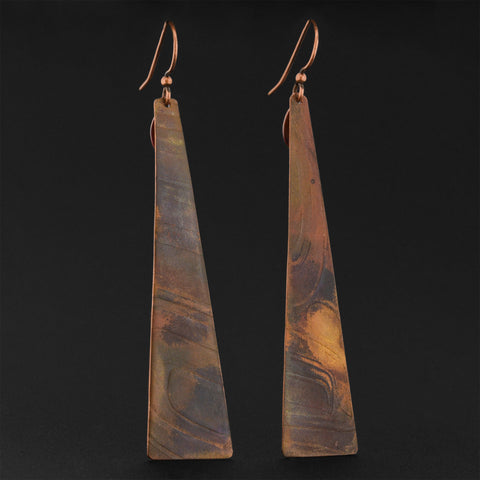 Abstract - Copper Earrings