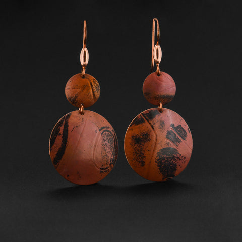 Abstract - Copper Earrings