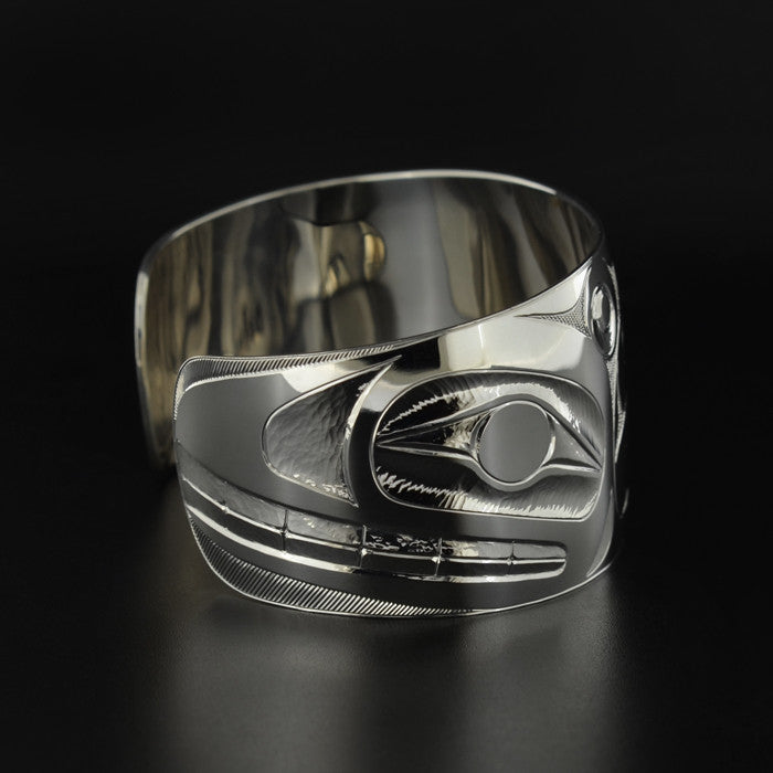 Raven-Finned Killerwhale - Silver Bracelet