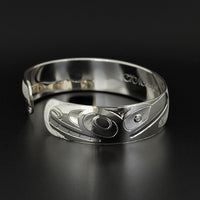 Raven-Finned Killerwhale - Silver Bracelet