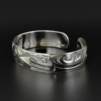Raven-Finned Killerwhale - Silver Bracelet