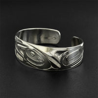 Human and Raven - Silver Bracelet