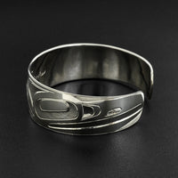 Human and Raven - Silver Bracelet