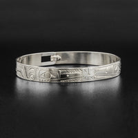 Hummingbirds - Silver Clasping Bracelet
