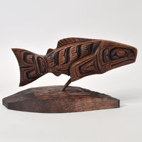 Salmon - Yellow Cedar Sculpture