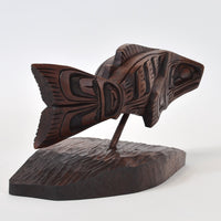 Salmon - Yellow Cedar Sculpture