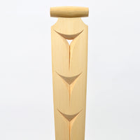 Salmons' Home Coming - Yellow Cedar Paddle with Abalone