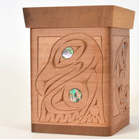 Guardians of the Salmon - Bentwood Box with Abalone