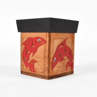 Killerwhale and Chinook - Bentwood Box with Abalone