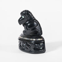 Raven and Clamshell - Argillite Sculpture