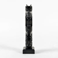 Raven, Frog and Bear - Argillite Pole