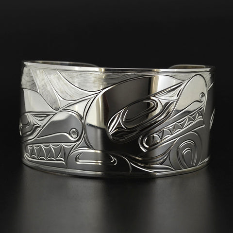 Pod of Killerwhales - Silver Bracelet