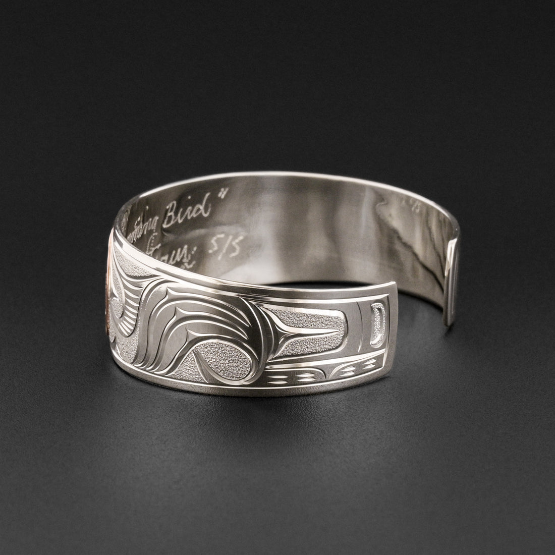 Hummingbird - Silver Bracelet with 14k Rose Gold