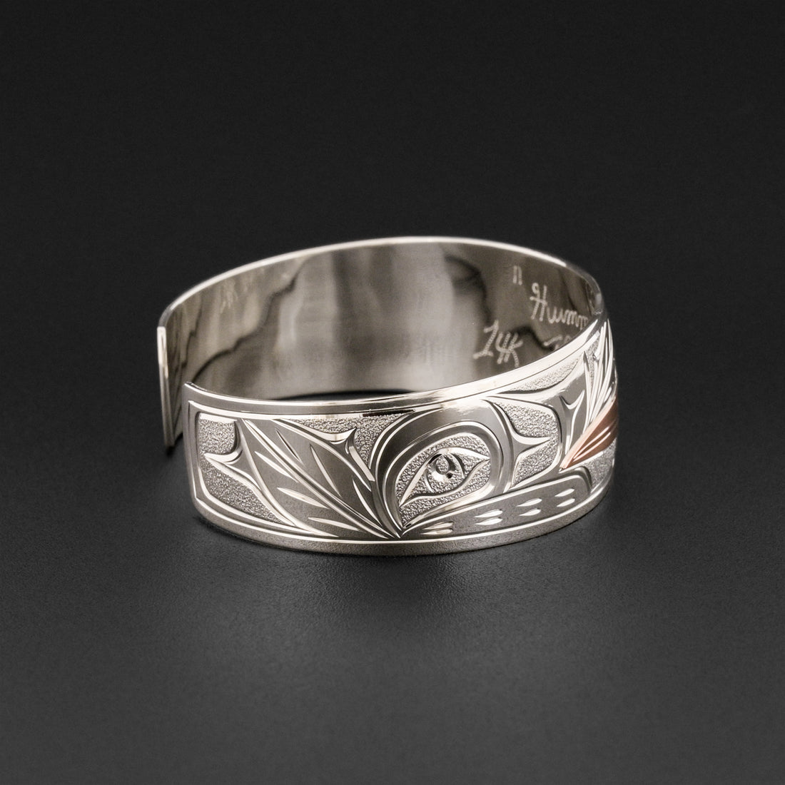 Hummingbird - Silver Bracelet with 14k Rose Gold