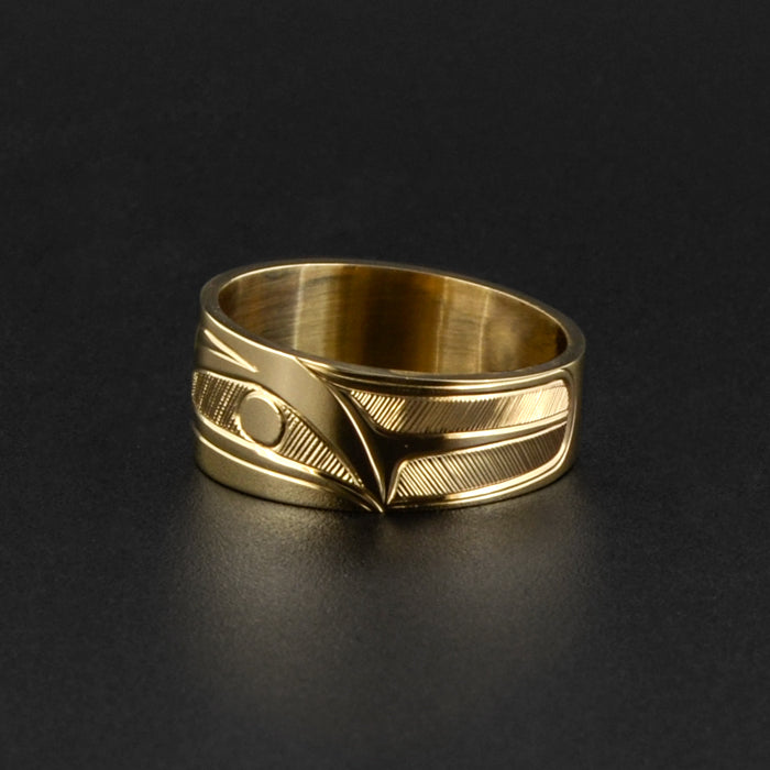 Raven and the Light - 14k Gold Ring