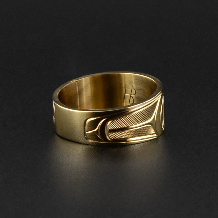 Raven and the Light - 14k Gold Ring