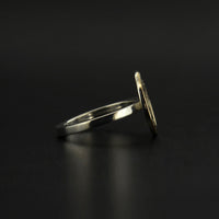 Raven and the Light - Silver Ring with 14k Gold