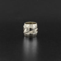 Raven and Light - Silver Bead with Garnet