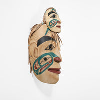 Dog Salmon Woman and Child - Red Cedar Mask