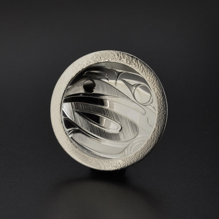 Raven and the Light - Silver Pendant