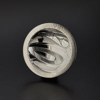 Raven and the Light - Silver Pendant