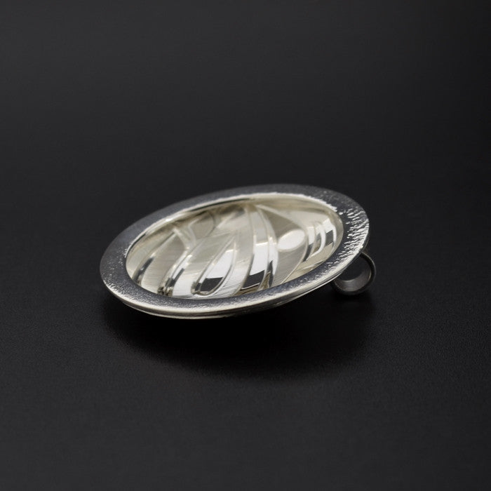 Raven and the Light - Silver Pendant