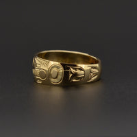 Raven and the Light - 14k Gold Ring