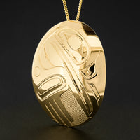 Raven -14k Gold Pendant