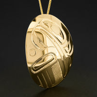 Raven -14k Gold Pendant