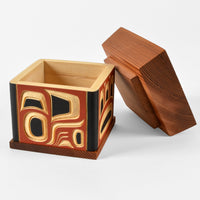Raven - Carved Cedar Bentwood Box