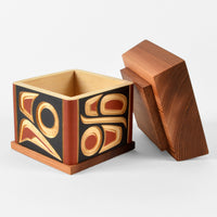 Salmon - Carved Cedar Bentwood Box