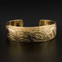 Hummingbird and Eagle - 14k Gold Bracelet