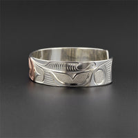 Salmon - Silver Bracelet with 14k Rose Gold