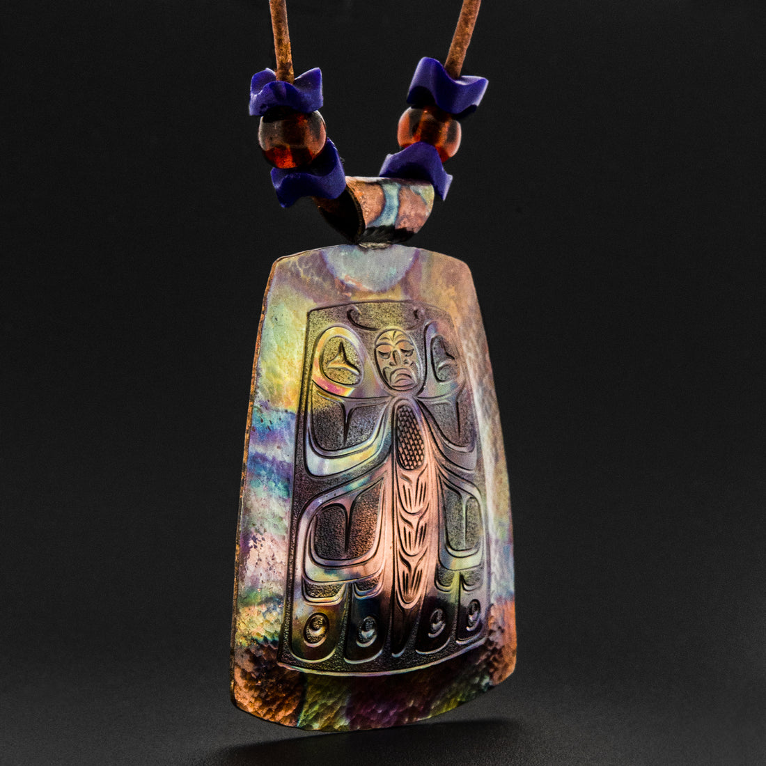 Hamumu - Copper Pendant on Leather Necklace