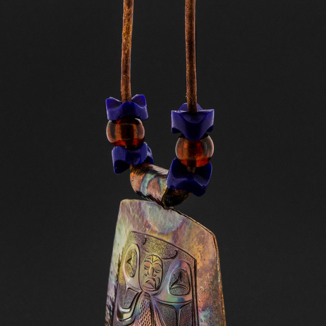 Hamumu - Copper Pendant on Leather Necklace