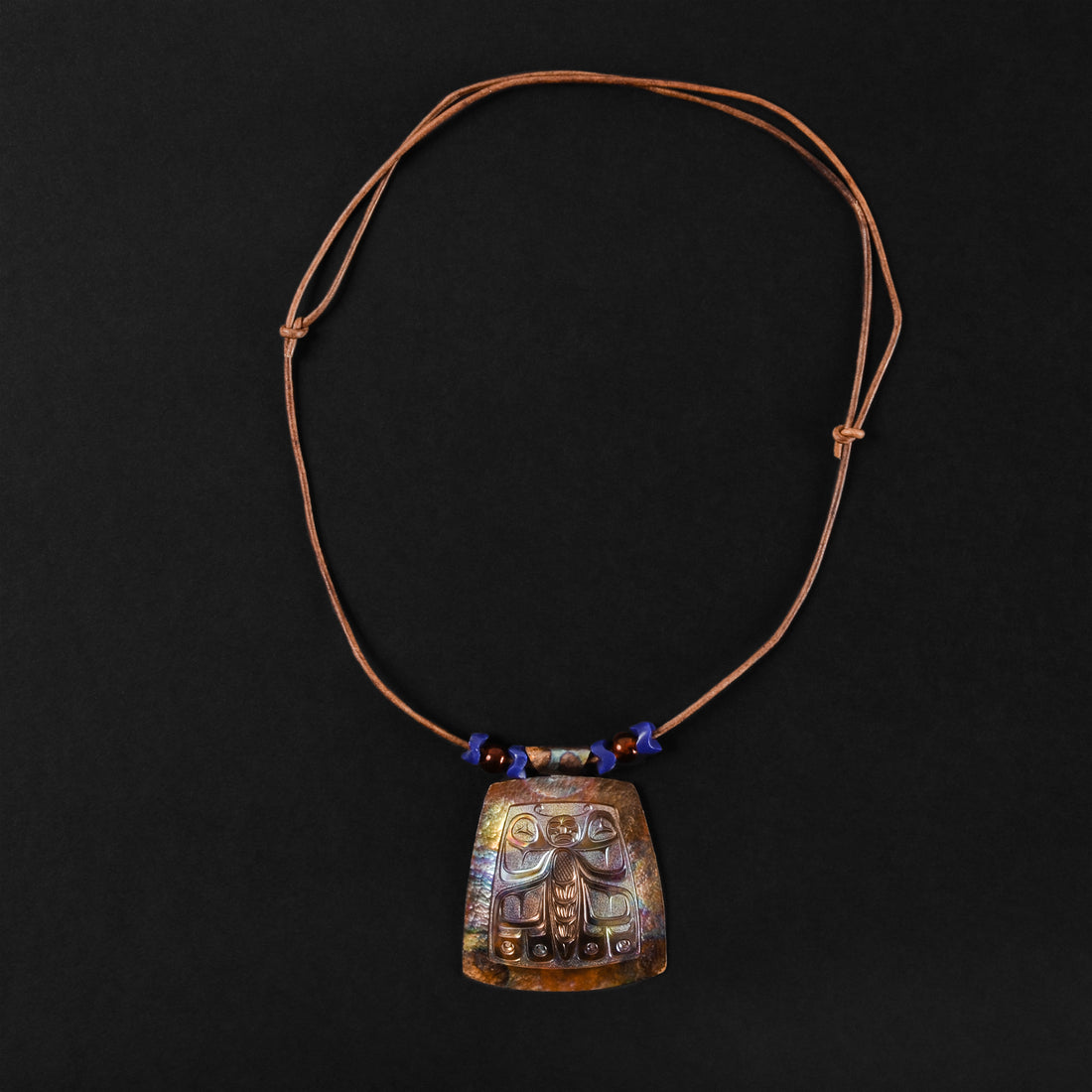 Hamumu - Copper Pendant on Leather Necklace
