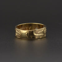 Raven and the Light - 14k Gold Ring with Diamond