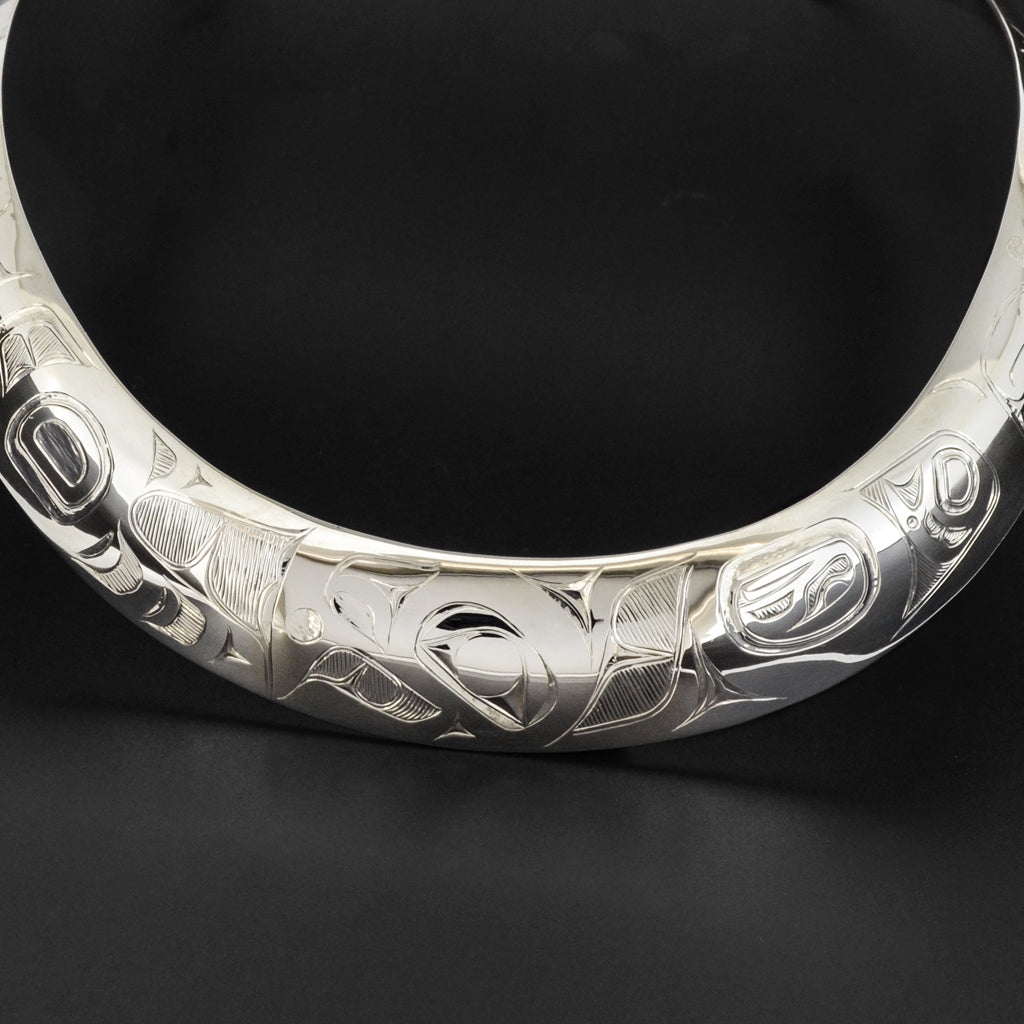 Eagle - Silver Choker Necklace