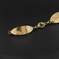 Hummingbird - 14k Gold Link Bracelet with Abalone