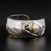 Out of the Dark, Into the Light - Silver Bracelet with 14k Gold