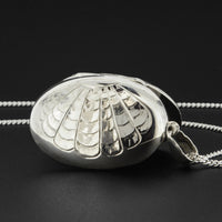 Raven and Clamshell - Silver Locket